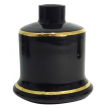 Base Shisha Glass Evolution Preto/Gold Pequeno