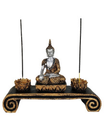 Aparador Buda com Incens�rio 28cm Resina