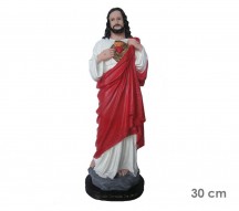 Esttua Sagrado Corao De Jesus 30cm Resina