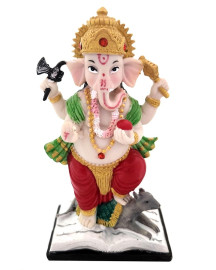 Est�tua Ganesha em P� 20cm Colorido