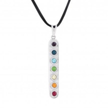 Gargantilha Prata 7 Chakras 48mm  - Cord�o