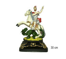 Est�tua S�o Jorge 30cm Resina