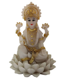 Est�tua Lakshimi 20cm Branco